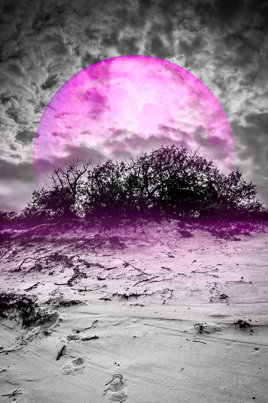 Pink Moon Series - Storm Clouds